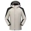 Jaqueta corta-vento e impermeável personalizada com forro de fleece, espessa, para homens e mulheres, jaqueta de fleece com capuz de peça única, casaco quente para montanhismo