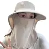 Sombrero de Sol para Exteriores con Protección UV y Protección Integrada para el Cuello, Sombrero de Protección Solar Integral, Seda de Hielo de Ala Ancha
