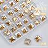 Champagne cor unha jóias de diamante tridimensional em forma de diamante outono e inverno flash all-match branco grande torto coração machado acessórios do prego