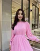 En Stock Transfronterizo Amazon Comercio Exterior Europeo y Americano Nuevo Estilo Francés Elegante Plisado Dobladillo Amplio Vestido de Gasa