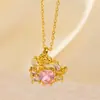 Moda Transfronteriza Accesorios de Flor de Tulipán Collar Estilo Dulce Colgante Pequeño de Flor Fresca Cadena para Suéter Versátil con Temperamento