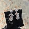 Brincos Exquisitos de Zircônia Super Flash Cao Shi Pendentes Longos Finos Acessórios de Noiva Casamento Noivado Brincos Versáteis
