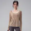Top Soltinho para Yoga Feminino, Top Respirável de Manga Longa para Verão, Conjunto de Roupa Esportiva para Pilates, Treinamento, Fitness, Corrida