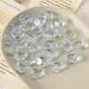Estilo Fresco y Elegante Cuentas de Cristal de Forma Irregular, Cuentas Sueltas de Vidrio con Agujero Recto, Materiales para Accesorios de Joyería de Pulsera y Collar Hechos a Mano para Bricolaje, Enfilado de Cuentas