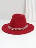 Sombreros Fedora de Fieltro para Hombres y Mujeres con Pedrería, Piedras Preciosas y Tachuelas, Sombreros de Jazz Vintage, Sombreros Personalizados para Fiestas y Bodas, Sombreros Elaborados y Brillantes