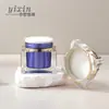 Frasco Quadrado Azul Pressão Essência Loção Frasco de Acrílico 30G50G Creme Produto para Cuidados com a Pele Plástico Camada Dupla Frasco Vazio