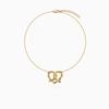 Brincos de orelha retrô francesa Super fada Bray nó cruz tridimensional Diamante embutido amor colar simples personalizado clavícula corrente de clavícula