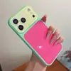 Macaron de color contrastante se convierte instantáneamente en vidrio templado adecuado para iPhone 17 Pro Max estilo coreano 16 chicas 15 funda de teléfono 14