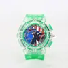Reloj infantil Capitán América dibujos animados superhéroe LED electrónico estudiante de primaria manecillas alfabetización cuarzo