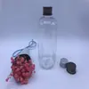 Suministro directo de fábrica 180ml plástico transparente hombro redondo tapa de aluminio tapa metálica botella rocío puro empaque pequeño botella vacía PET