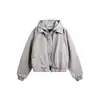 Chaqueta de vuelo estilo americano Ma-1 negra para hombre, Chaqueta corta acolchada Cleanfit para primavera y otoño, Chaqueta de béisbol con solapa genial
