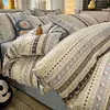 Ins estilo fresco todo algodón ropa de cama para dormir sin costuras juego de cuatro piezas encaje de dibujos animados concha sábana de algodón puro funda nórdica estudiante tres