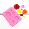 Molde de açúcar em forma de rosa, molde de aromaterapia, molde de gesso para DIY, molde para acessórios de bolo, molde de gota