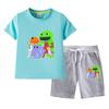 Traje de Verano para Niños y Niñas de Banban Garden 2023 Nuevo Conjunto de Dos Piezas de Algodón de Dibujos Animados para Niños de Manga Corta y Pantalones Cortos Finos