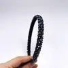 Diadema de Cristal Dulce de Cuatro Filas, Diadema Simple Antideslizante, Accesorio para el Cabello con Pasador con Elemento de Trébol de Cuatro Hojas