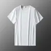 Camiseta Masculina de Seda Gelada de Manga Curta para o Verão, Malha de Secagem Rápida, Casual Esportiva, Moletom Solto com Gola Redonda, Top de Secagem Rápida