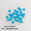 Colección de Cuentas Redondas Acrílicas de Color Sólido Pulsera Collar Cadena para Teléfono Móvil Cuentas Agujero Recto Básico Joyería Colorida Cuentas Sueltas