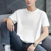 Camiseta de manga curta de verão masculina 2025 nova camisa de base meia manga roupas superiores casual all-match camiseta respirável roupas da moda