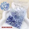 Rhinestones redondos pequeños de fondo plano al por mayor, rhinestones súper brillantes para decoración de uñas, rhinestones redondos, diamantes de agua ultrabrillantes, accesorios de diamantes para decoración de uñas, decoraciones para uñas, adornos de strass