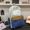 Mochila Escolar de Diseño Nicho de Color Contrastante para Estudiante Universitaria, Mochila Simple Ultraligera para Viajes al Aire Libre, Senderismo para Hombres