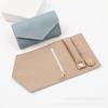 Fu Chen PU portátil multifuncional joyería rollo pequeño aretes anillo aretes collar pulsera bolsa de almacenamiento logo imprimible