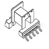 Esqueleto da fonte de alimentação EF12.6 esqueleto do transformador EF12.6 slot único patch 55 pinos espaçamento entre fileiras 19.3mm 1202B
