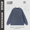 Marca Tendência Bg Outono e Inverno 2026 Novo Blusão Respirável Waffle 340g Gola Redonda Manga Longa Camiseta Casual Americana Manga Longa Masculina