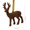 Novo enfeite de bola de Natal aveludada da Amazon, DIY, decoração de árvore de Natal, rena em forma de veludo, bola única, atacado