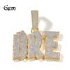 Gu Meng Hip Hop Joias DIY Costura Duas Cores Inglês Carta Pingente Cobre Set Zircon Cool All-match Colar Masculino