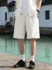 Nuevos Shorts Casuales de Estilo Chino con Textura de Flor de Ciruelo de Tendencia Nacional, Verano Rectos de Corte Holgado con Diseño de Botón, Pantalones de Cinco Puntos de Tendencia Nacional
