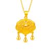 Carácter Fu Campana cerradura de larga vida femenina Retro oro arena adulto Cerradura Ruyi herencia antigua Campana segura amigas de larga vida Cerradura