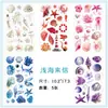 Pegatinas de Material de Diario Transparentes Temática del Mar Claro, Frescas y Simples Estilo Ins Concha de Perla Oceánica Impermeables Pegatinas Decorativas de Mascota