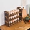 Rejilla de Madera para Huevos de Cocina Decoración de Halloween Bandeja para Huevos de Varias Capas Estante de Almacenamiento Madera Maciza Bandeja para Huevos Quemada Estante de Exhibición