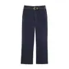 Atacado transfronteiriço 2026 moda estilo europeu e americano versátil casual simples calça reta de perna larga com cinto para mulheres F612686