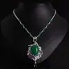 Colar com Pingente Colorido de Pedra Preciosa Vendido Quente Transfronteiriço Colar de Girassol Vermelho Redondo de Luxo Acessível de Alta Qualidade Europeu e Americano