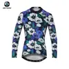 Maillot de Ciclismo Xintown Traje Largo Flor Azul Nuevo Traje Largo de Verano Traje de Carrera Traje Traje de Bicicleta Mujer