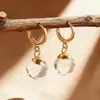 Pendientes Esféricos de Cristal Transparente Transfronterizos Europeos y Americanos Moda Pendientes Colgantes de Burbuja de Sirena Venta al por Mayor