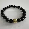 Pulsera Collar de Cuentas de Obsidiana Dorada de 8mm Joyería de Pulsera Sencilla Joyería Original Cuentas Redondas