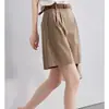 Verano 2025 Nuevos Pantalones Cortos de Traje Rectos Simples de Moda Versátiles para el Trabajo Casual Sueltos Adelgazantes para Mujer