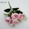 Ramo simulado de Austin para interiores, decoración del hogar, flor artificial, rosa floral, flor falsa, pequeño ramo de rosas