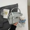 Bolsa Quadrada Pequena de Luxo Estilo Francês para Mulheres, Novo Modelo 2026 com Padrão Lichia, Bolsa de Mão e Bolsa Transversal Estilosa e Versátil para o Dia a Dia