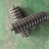 Rolos de transportador de mineração, rolos de amortecimento de borracha, suportes de rolos, especificações completas de rolos de amortecimento de borracha