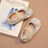 Zapatos para Niñas Zapatos de Princesa de Cuero con Cristales para Niños 2026 Nuevo Primavera Elsa Zapatos Planos Suaves para Niñas Bebé
