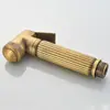 Chuveiro de Mão Estilo Europeu Vintage Todo em Cobre Preto Puro Latão Antigo Cabeça Pequena de Spray Chuveiro Único