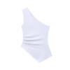Blusas Plisadas Camisas de Mujer Asimétricas Transfronterizas Descubiertas Comercio Exterior Ropa de Mujer Estilo Europeo y Americano Dobladillo Verano