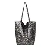 Bolso de hombro nuevo y moderno con estampado de leopardo y color liso para mujer, adecuado para ir al trabajo, bolso tote versátil para ir de compras