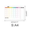 Ct901-Ct928 Pizarra Blanca Magnética Borrable Semanal y Mensual Tablero de Notas Mensajes Pegatina para Refrigerador Calendario Pegatina de PVC