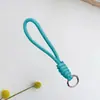 Cordão Colorido com Nó para Celular Criativo Curto Trançado Cordão para Capa de Celular Chaveiro Desmontável Alça Anti-Perda 13cm