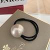 Cuerda para el cabello que combina con todo, anillo para el cabello con perla grande, accesorios para el cabello simples de alta calidad, horquilla con cabeza de bola para atar, temperamento femenino