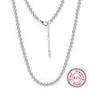 Colar Huasheng Jewelry de Prata S925 com Cravação de Zircônia Corrente Tennis Corrente de Pedras Venda Direta da Fábrica Atacado